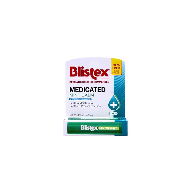 Blistex Bálsamo de menta medicada SPF 15 0.15 oz (paquete