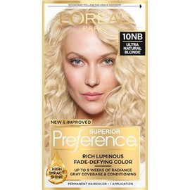 L'Oréal Paris Superior Preference Fade-Defying + Shine Permanent Hair Color, 10NB Ultra Natural Blonde (1 Kit) Hair Dye