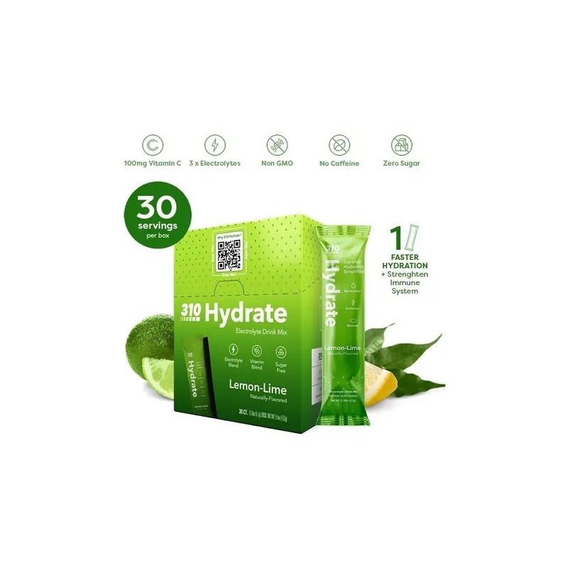 310 Nutrition Electrolitos Sin Azúcar 30 Sobres Limón Y Lima