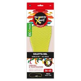 Shoes'Xpert - Solette in gel a nido d'ape - Taglie 26/46 Su Misura - Distribuisce il Peso - Riduce la Sudorazione - Massimo comfort