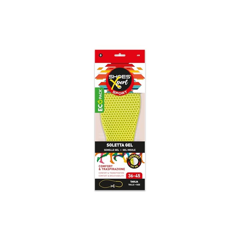 Shoes'Xpert - Solette in gel a nido d'ape - Taglie