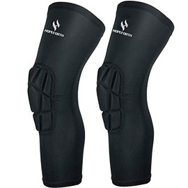Knee Padded 2 Pack Compression Leg Sleeve Thigh Sports Protective Support