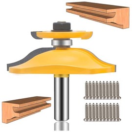 TAIWAIN 1/2 Inch Shank Router Bit Set Picture Frame Molding Woodworking Tool, Architectural Drawer Cabinet Door Milling Cutter Router Bits Sets, Wood Miter Carbide CNC Cutter(BT1)