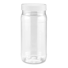 Bote Pet Con Tapa Blanca Y Liner 1 Litro 30 Piezas