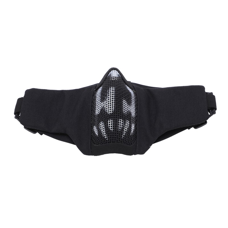 Outdoor Half Face Breathable Steel Mesh Face Cover Military for