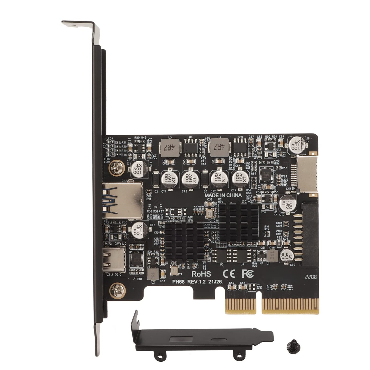 PCIe to USB 3.2 Gen 2 Card, 10Gbps PCI Express Expansion Card, USB Type ...
