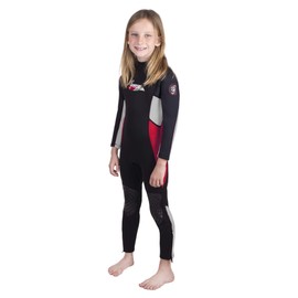 Seavenger Scout 3mm Neoprene Child Wetsuit (Fire Red, 8)
