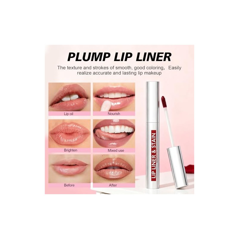 3 Piece Peel Off Lip Liner Stain Set, Removable Lip