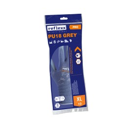 Reflexx PU18 Grey Polyurethane Gloves (1 Pair) (XL)