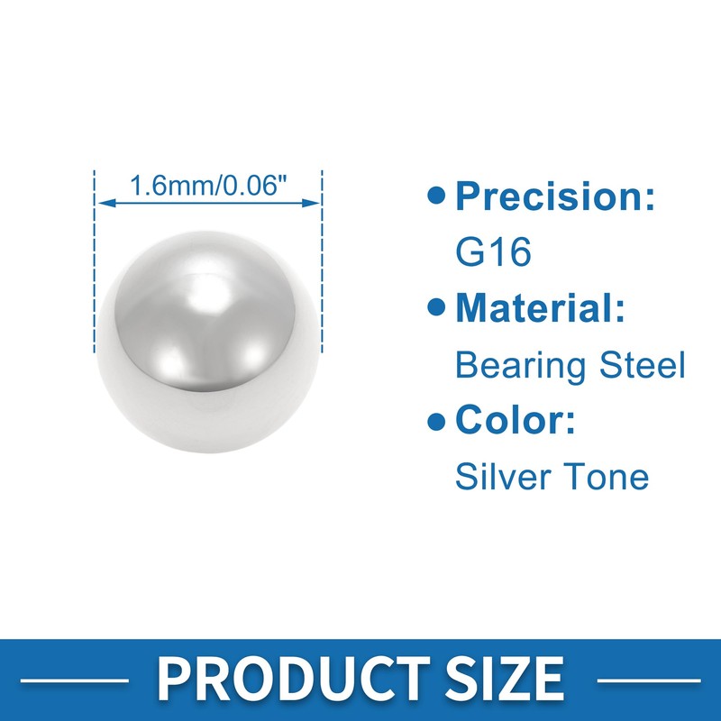 X AUTOHAUX 1.6mm Bearing Ball Bearing Steel G16 Precision Ball