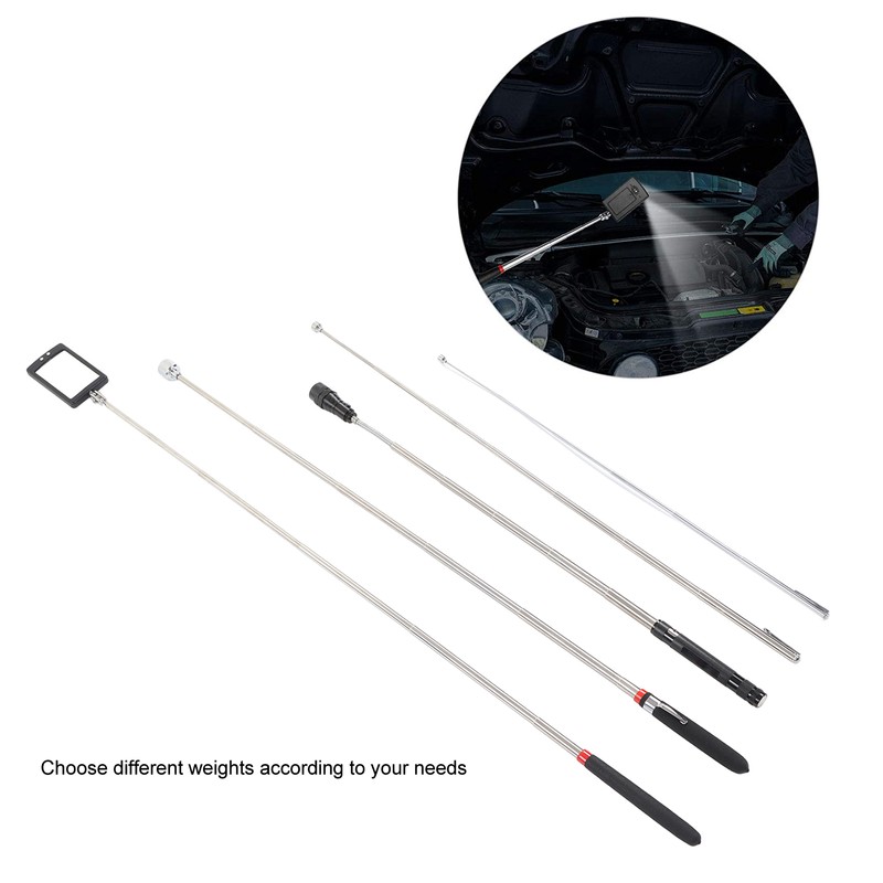 5PCS Telescoping Magnetic Pickup Tool Rubber Steel 1.5 3 15lb