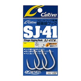 Owner SJ41TN Hooks for Jigging and Vertical Fishing, Catfish Hooks, Fishing Hooks for Catfish Fishing, Single Hook, Size/Package Contents: Size 13/0-3 Pieces