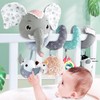 Elephant Spiral Pram Toys for Babies Soft Music Spiral Activity