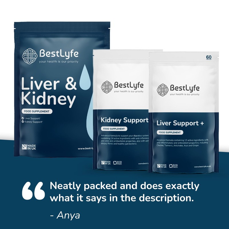 BestLyfe Liver & Kidney Nutritional Support | 120 Capsules |