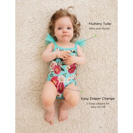 EASWEET - Body de tul sin mangas y camisola para bebé y niña, ligero, de viscosa de bambú, Peony Ballet, 12-18 Meses
