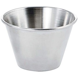 Winco SCP-40, 4-Ounce Stainless Steel Round Ramekin Condiment Sauce Cups, 1 Dozen Pack