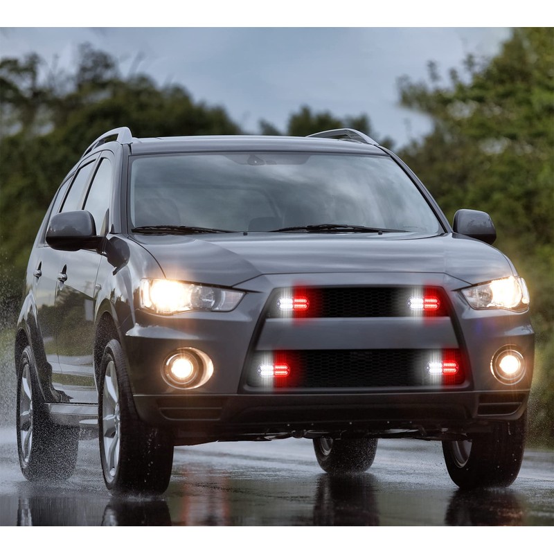 LINKITOM 4pcs Ultra Slim Sync Feature 24-LED Car Truck Surface