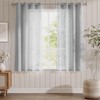 Topick Sheer Curtain with Eyelets, Transparent Curtain, Pack of 2,