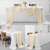 30 Pack Ivory Cheesecloth Table Runner 9FT Rustic Sheer Table