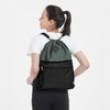 WANDF Drawstring Backpack, Sports Gym Bag with Wet Pocket, Water