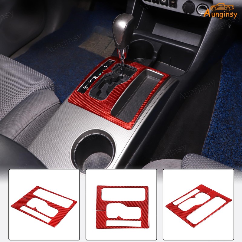Aunginsy Center Console Gear Shift Panel Cover Cup Holder Trim