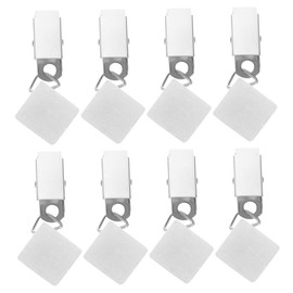 Vaguelly 8Pcs Marble Tablecloth Weights with Clips Non Slip Hangers for Outdoor Picnics Family Dinners Stylish Design Table Cover Weights White