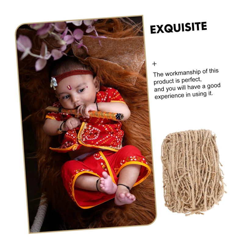 Vaguelly Newborn Photography Prop Handmade Woven Blanket Soft and Comfortable