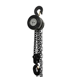 Hand Chain Hoist 3 Ton 6614 Lbs Capacity Manual Chain Hoist 10 Feet Lifting Height Hand Chain Hoists Alloy Steel Black Hand Chain Hoist for Warehouse Building Garage Factory