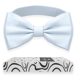 Adam Young - Pajaritas de lazo para niño, estilo formal de satén clásico para esmoquin de seda sintética, Azul pastel, M - (kids, schoolers, teens)