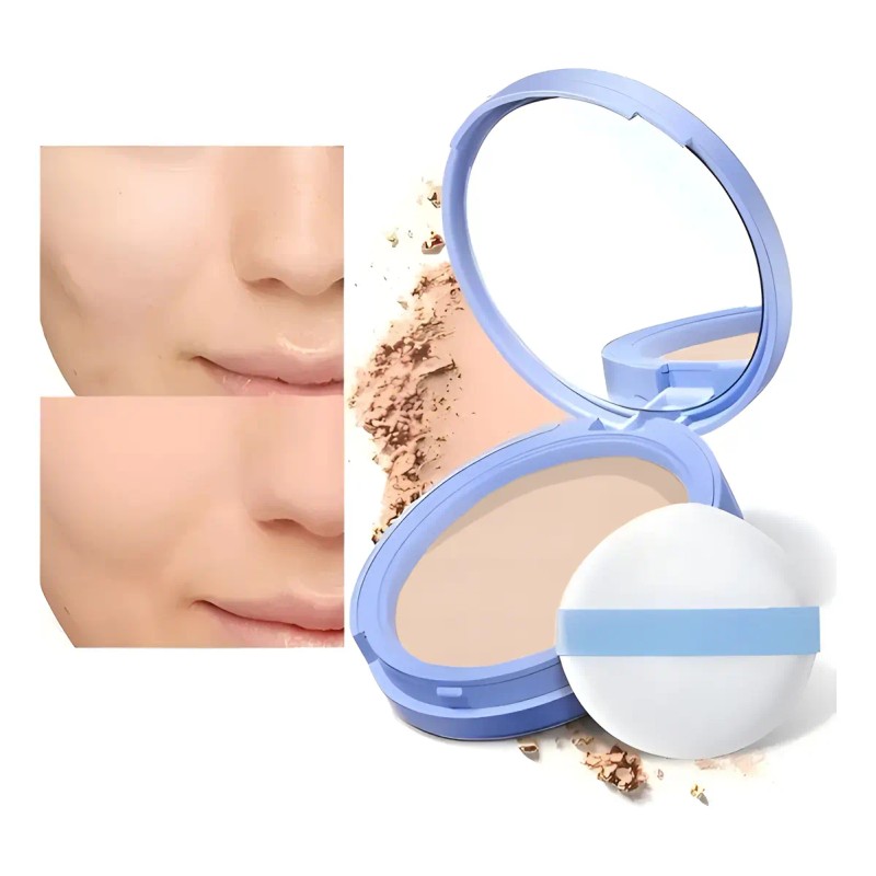 Base Maquillaje Polvo Compact Fijador Mate