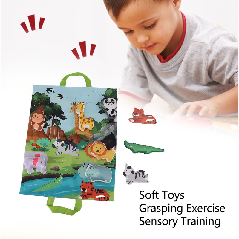 Baby Soft Toy Set with Play Mat Bright Color Sound