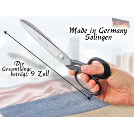 Fabric Scissors from Solingen Tailor's Scissors with Sharp and Precise Cut - Made in Germany - Textile Scissors Made of High-Quality Rustproof Stainless Steel for Fabrics, Jeans, Textiles and Leather