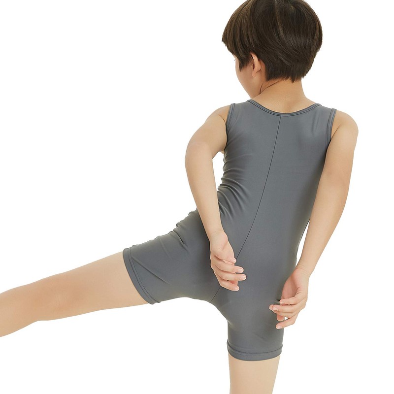 New Dance - Maillot de gimnasia para niño, set gris,