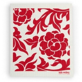 Trendy Tripper Swedish Tea Towel Red Cornflower Loops