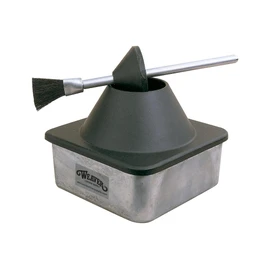 Weaver Leather Supply Glue Pot, 25 Oz, Black, Robust Aluminum Glue Container with Built-in Brush, Mess-Free Tool for Holding Leatherworking Adhesives