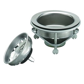 Plumb Pak Pp5416 Thumb Screw Style Kitchen Basket Strainer, Stainless Steel