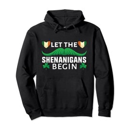 St Patricks Day Lucky Shenanigans Shamrock St Pattys Pullover Hoodie