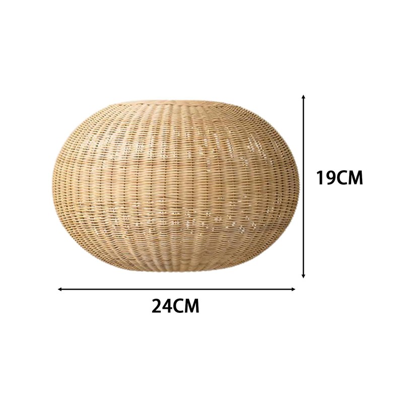 Ronyme Woven Rattan Lampshade Chandelier Lamp Cover for Living Room