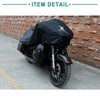 ACROPIX L Motorcycle Half Cover with Carry Bag Black -