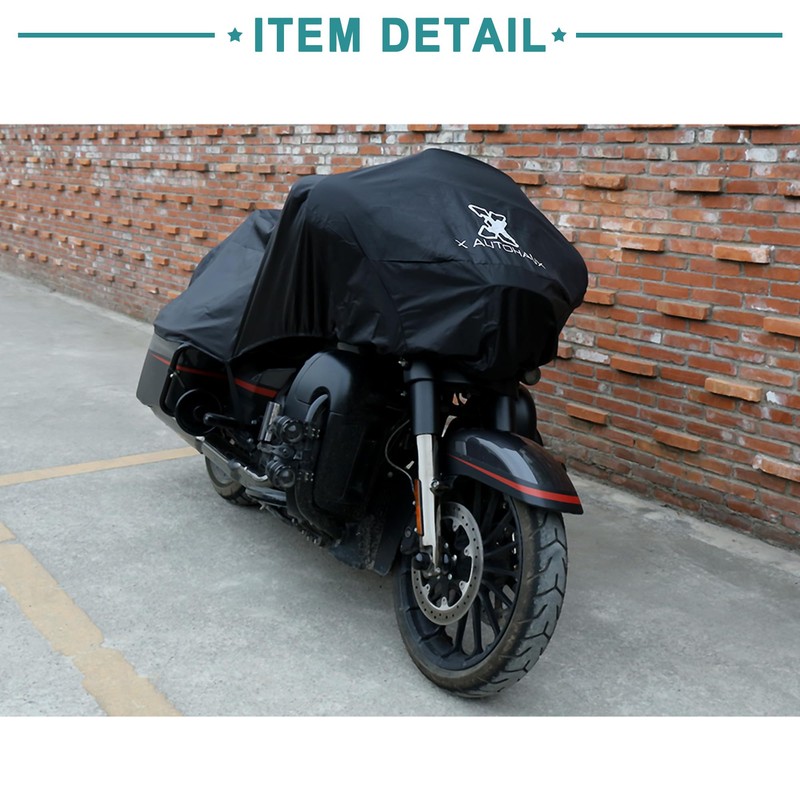 ACROPIX L Motorcycle Half Cover with Carry Bag Black -