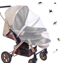 SIUSIO Mosquitera para Cochecito,Transpirable y Plegable Mosquiteras para Redes con Cremallera,Universal de Múltiples Funciones de Red para Carriola de Bebé (Gris)