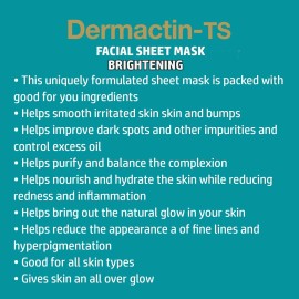 Dermactin-TS Brightening Facial  Sheet Mask 4-Count