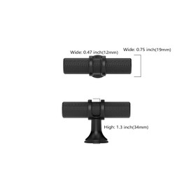 Asidrama 10 Pack Knurled Matte Black Kitchen Cabinet Knobs Dresser Knobs Drawer Knobs Single Hole Cabinet T Bar Pull Handles for Kitchen Wardrobe Cupboard