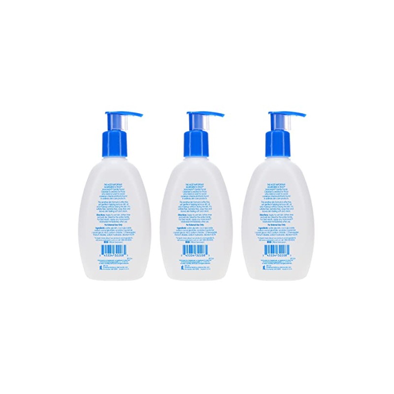 Vanicream Gentle Facial Cleanser for Sensitive Skin with Pump Dispenser,