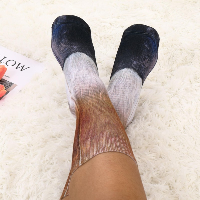 Tiaronics 3D Socks Unisex Adult Animal Paw Crew Socks -