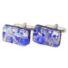 GlassOfVenice Men's Rectangular Cufflinks - Periwinkle