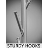 Kira Home Addison 68" Free Standing Metal Coat Rack, Satin