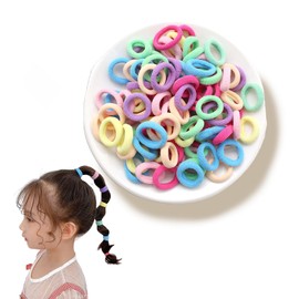 Hair Rubber Kids, Children's Accessories, Girls Hair Ornaments, Baby Cute, Large Amount of Hair, Rubber Girl Hair Ornaments, Black, Color, 100 Set (Color)