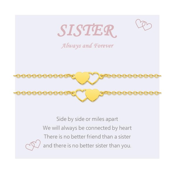 MANVEN Sister Bracelets for Sisters & BFFs - Matching Friendship