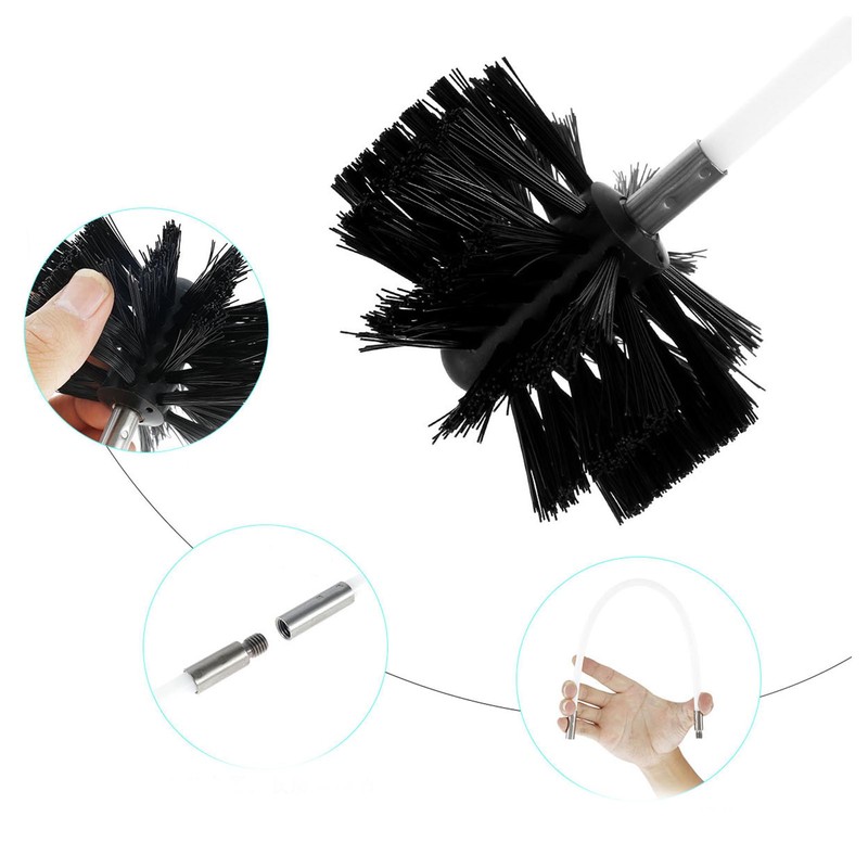 12Pcs Chimney Pipe Cleaning Brush Flexible Inner Wall Cleaner Electric